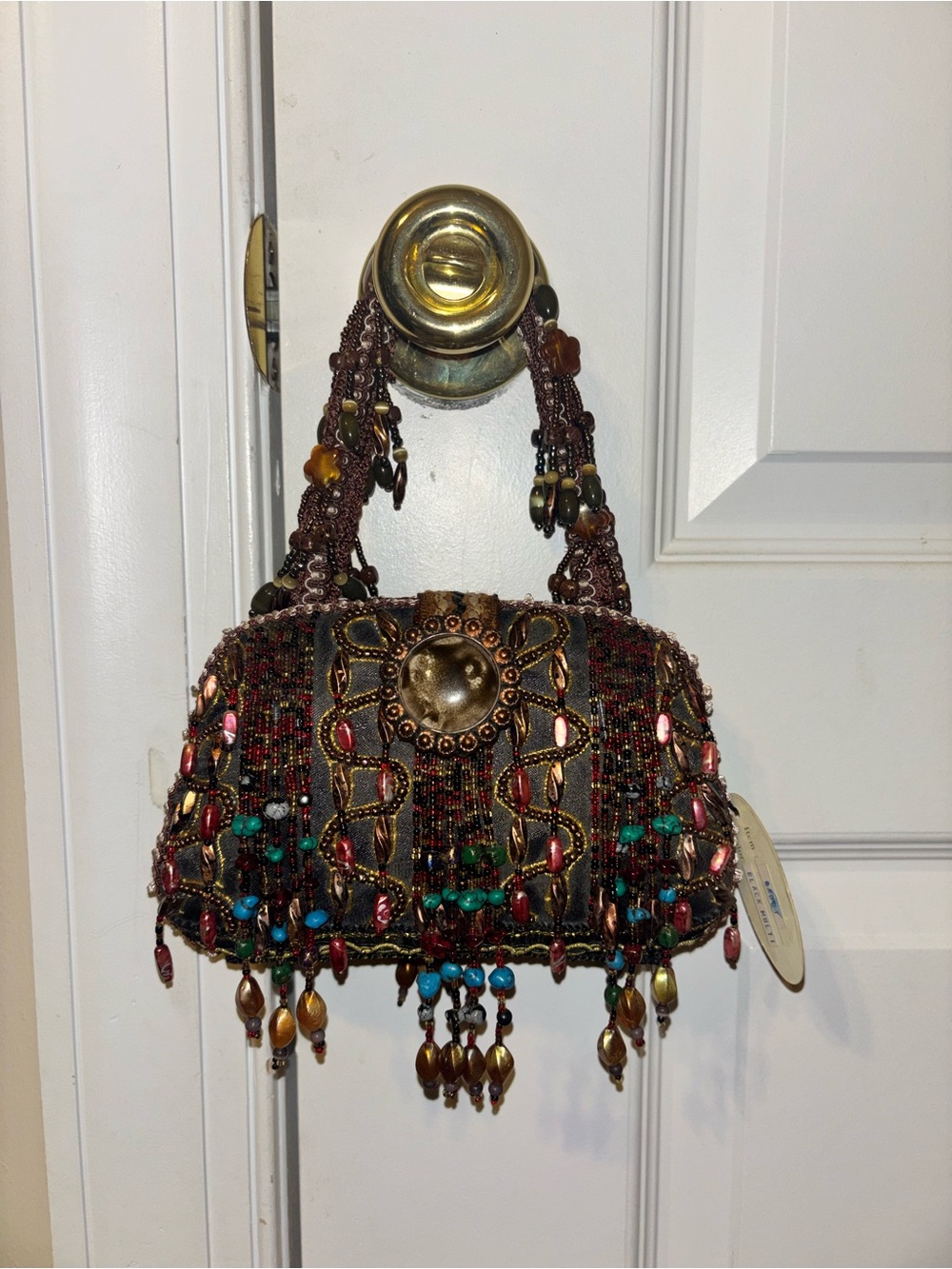 Vintage M&W Multicolor Beaded Clutch Handbag Fancy Cocktail Evening Wear NWT